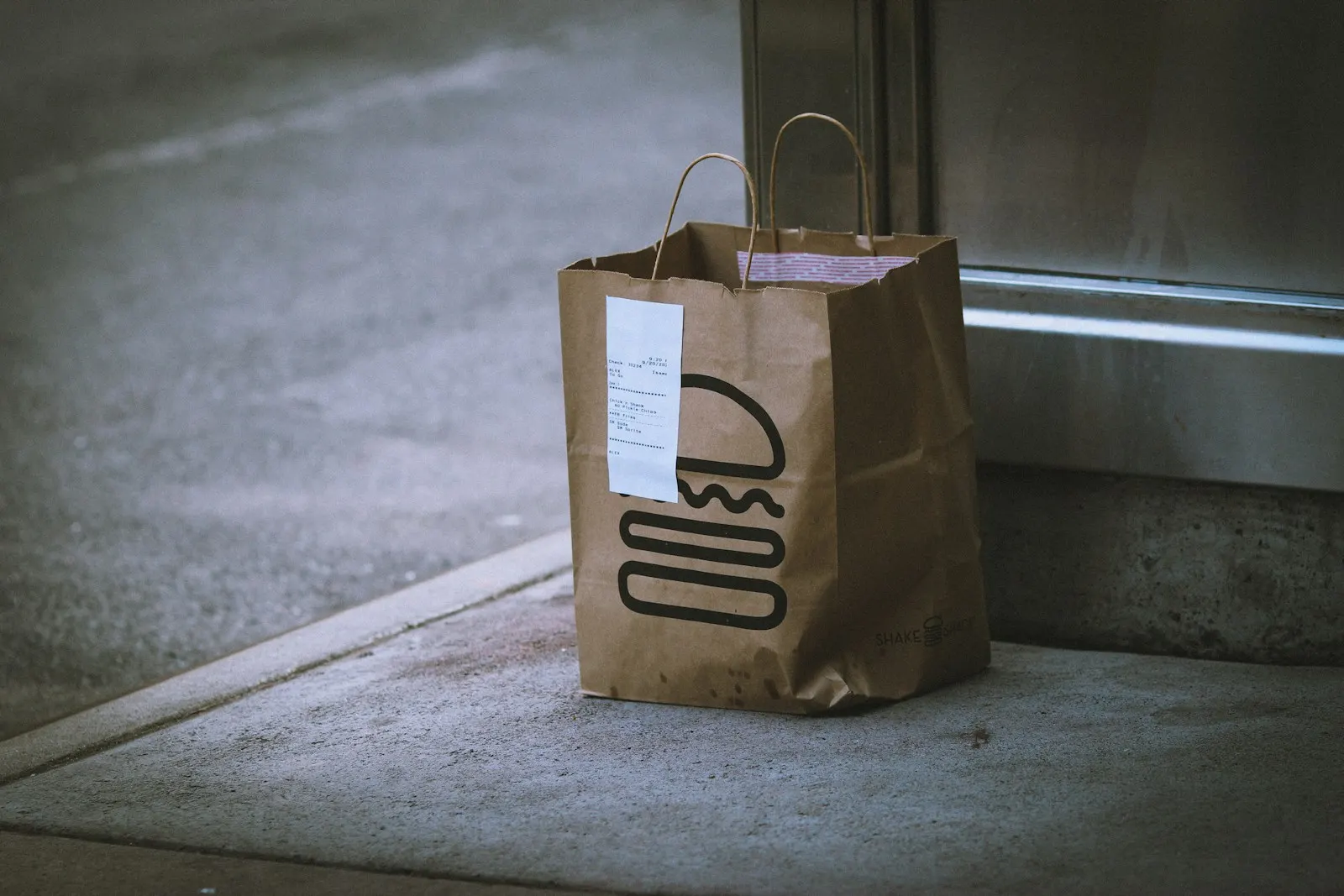 Takeaway order in a paper bag